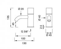 Однорычажный смеситель для раковины Cea Design GIOTTO PLUS GIO 61 схема 2