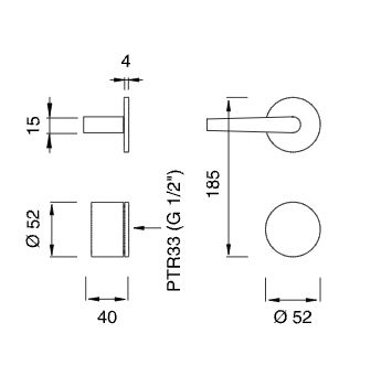 Термостатический смеситель для душа Cea Design Flag FLG 51 схема 2