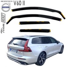 Дефлекторы Volvo V60 II от 2018 - для дверей вставные Heko (Польша) - 4 шт.