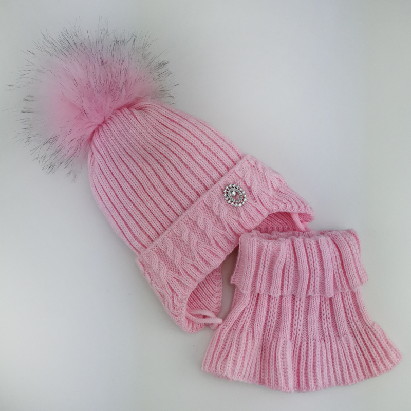 зд1257-47 Комплект вязаный шапка/снуд Пава розовый