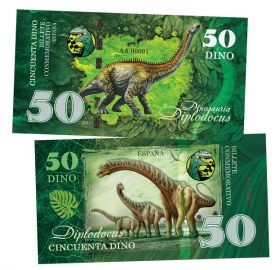 50 Dino - Spain.Dinosaurs.Diplodocus (Диплодок. Испания).UNC