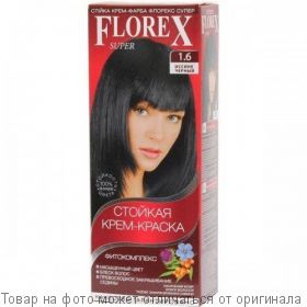 Краска для волос Florex-Super КЕРАТИН 1.6  Иссине-Черный, шт