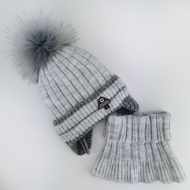 зм1229-49 Комплект вязаный шапка/снуд Fashion светло-серый