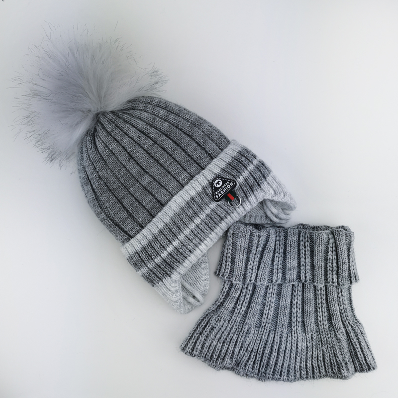 зм1229-51 Комплект вязаный шапка/снуд Fashion серый