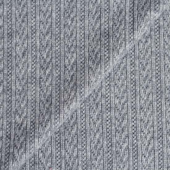 Лоскут трикотажной ткани меланж - косичка серый 50х37 см