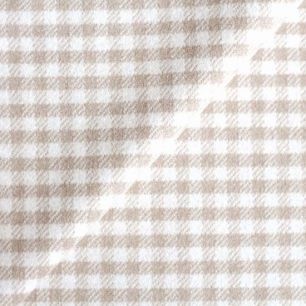 Лоскут трикотажной ткани Пальтовая ткань - Клетка бежевая 50х37 см