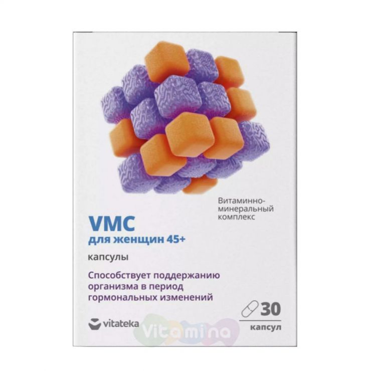 Витатека Витаминно-минеральный комплекс для женщин Vmc 45+, 30 капс