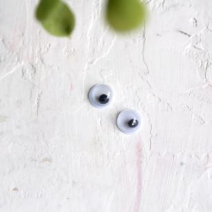 Кукольный аксессуар - Глазки прозрачные белые 6 мм, 2 шт