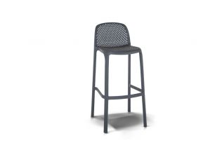 Барный стул Севилья LCAZ6049 из пластика, цвет темно-серый