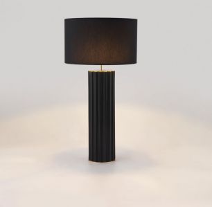 Настольная лампа Onica золотой металл + черный абажур