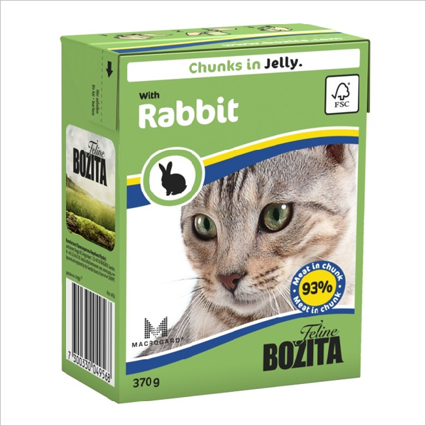 Влажный корм для кошек Bozita кусочки в желе с кроликом