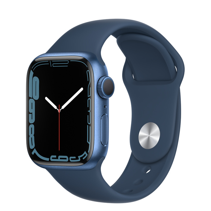 Умные часы Apple Watch Series 7 41mm Aluminium with Sport Band, синий омут