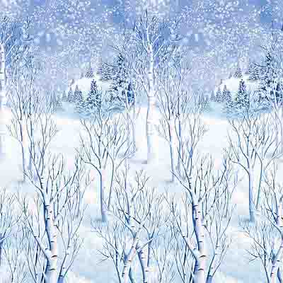 Декорация Деревья в снегу (1,2мх15,2м)