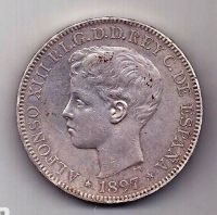 1 песо 1897 Филиппины Испания AUNC