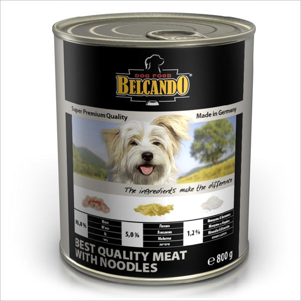 Влажный корм для собак всех пород Belcando Quality Meat с мясом и лапшой