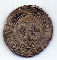 Бланк 1380-1422 Франция Карл VI Безумный XF