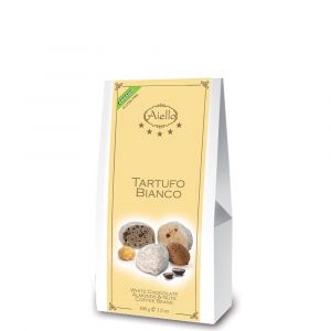 Трюфели из белого шоколада с миндалем и фундуком Aiello Bio Tartufo Bianco 100 г - Италия