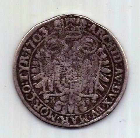 1/2 талера 1703 Венгрия Австрия Священная Римская Империя