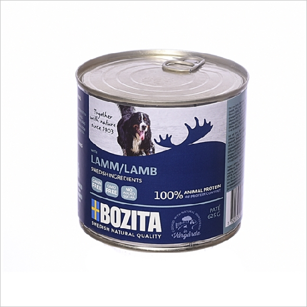 Влажный корм для собак всех пород Bozita Super Premium мясной паштет c ягненком