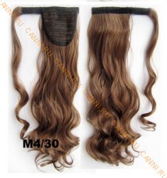 Искусственные термостойкие волосы - хвост волнистые №М4-30 (55 см) -  90 гр.