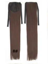 Искусственные термостойкие волосы - хвост прямые на ленте №008 (55 см) -  80 гр.