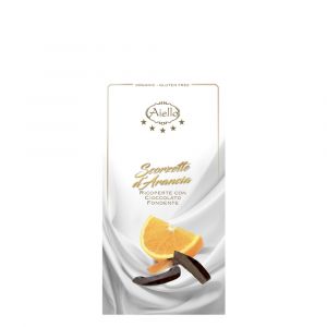 Цукаты из цедры Апельсина био в тёмном шоколаде Aiello Bio Scorzette di Arancia 90 г - Италия