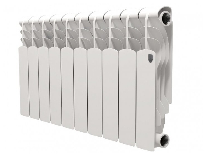 Радиатор алюминиевый Royal Thermo Revolution 350 – 10 секций, 13 м2, боковое подключение
