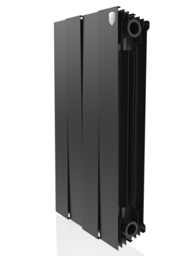 Радиатор биметаллический Royal Thermo PianoForte 500 Noir Sable – 4 секции, 8 м2, боковое подключение