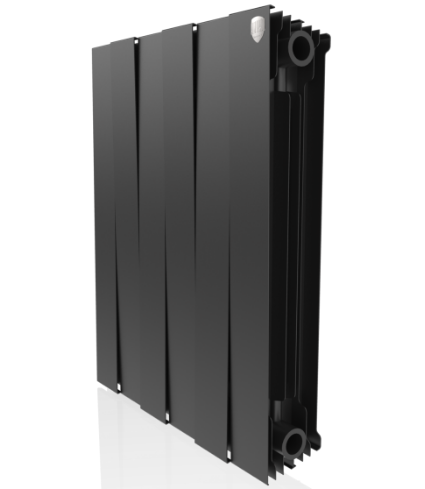 Радиатор биметаллический Royal Thermo PianoForte 500 Noir Sable – 6 секций, 11 м2, боковое подключение