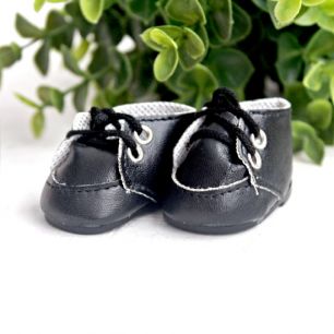 Обувь для кукол - мокасины 5 см (черные)
