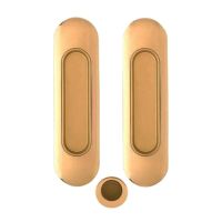 Комплект ручек Mandelli 378 для раздвижных дверей золото матовое