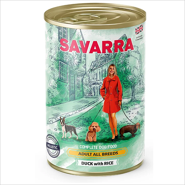 Влажный корм для собак SAVARRA с уткой и рисом