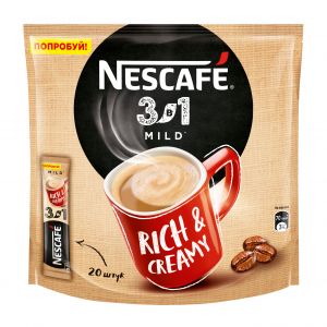 Кофе растворимый NESCAFE 3в1 16г Мягкий м/у 20*20