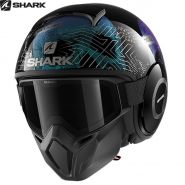 Шлем Shark Street Drak Krull, Черно-зелено-синий
