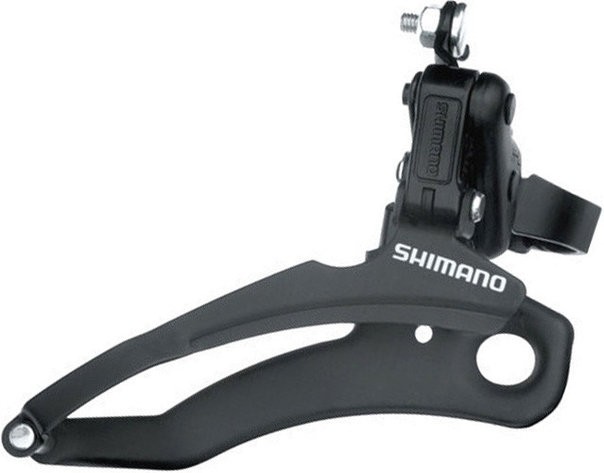 Переключатель передний SHIMANO FD-TZ31, 3х6/7/8 скоростей, нижняя тяга, посадка 28.6, на 48 зуба, без болта крепления