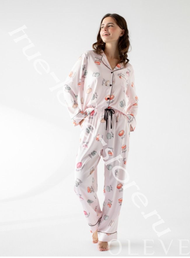 LH 8074 -Цена за 4 шт, Пижама двойка  (S,M,L,XL) нежно-розовый