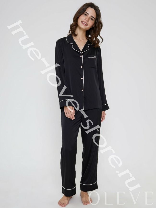 LH 8044 -Цена за 4 шт, Пижама двойка  (S,M,L,XL) черный