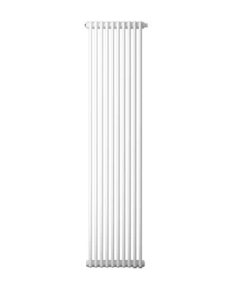 Радиатор трубчатый Zehnder Charleston 2180, 8 секций, 15 м2, боковое подключение, RAL 9016 (белый) (кроншт.в компл)