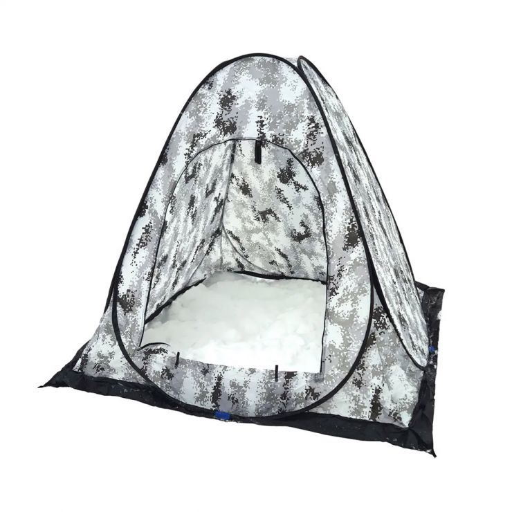 Палатка зимняя автомат Улов 1,5*1,5*1,3м без дна зимний пиксель (1001A) лягушка