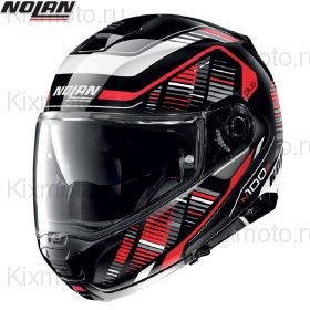 Шлем Nolan N100.5 Plus Starboard, Черно-красный