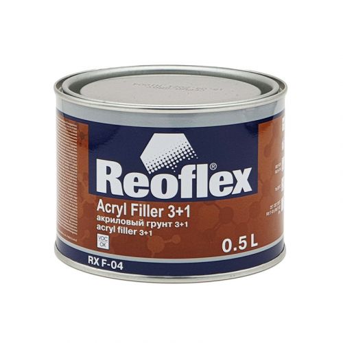 Грунт Reoflex акриловый 3+1 серый 0,5л. без отвердителя