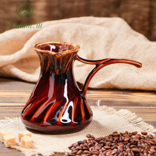 Турка для кофе "Винтаж", коричневая, 0.45 л