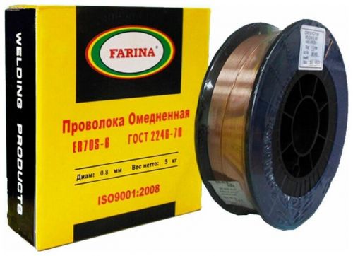 Проволока омедненная Farina d=0,8 мм, катушка 15 кг