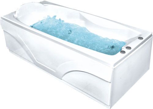 Акриловая ванна с гидромассажем Bach Исланд 170х77 Система 2