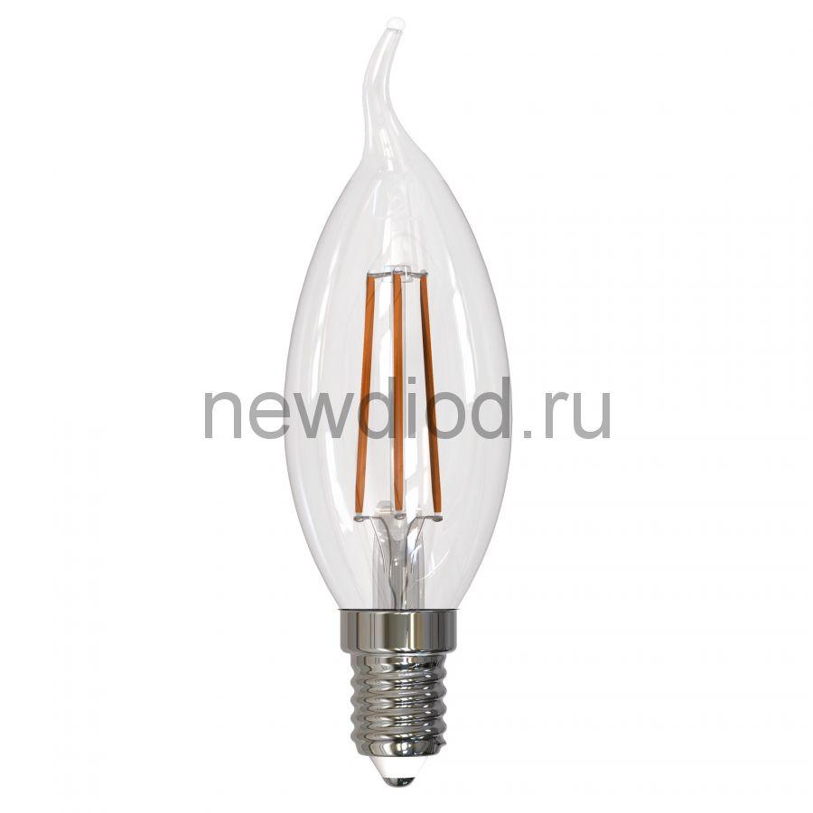 Лампа светодиодная диммируемая LED-CW35-9W/3000K/E14/CL/DIM GLA01TR свеча на ветру прозр Air 3000К