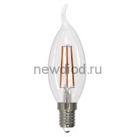 Лампа светодиодная диммируемая LED-CW35-9W/3000K/E14/CL/DIM GLA01TR свеча на ветру прозр Air 3000К