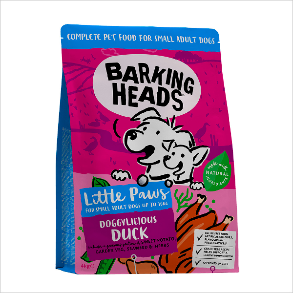 Сухой корм для собак мелких пород Barking Heads Восхитительная утка с бататом 4 кг