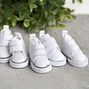 Обувь для кукол Кеды 5см (белые) УЦЕНКА