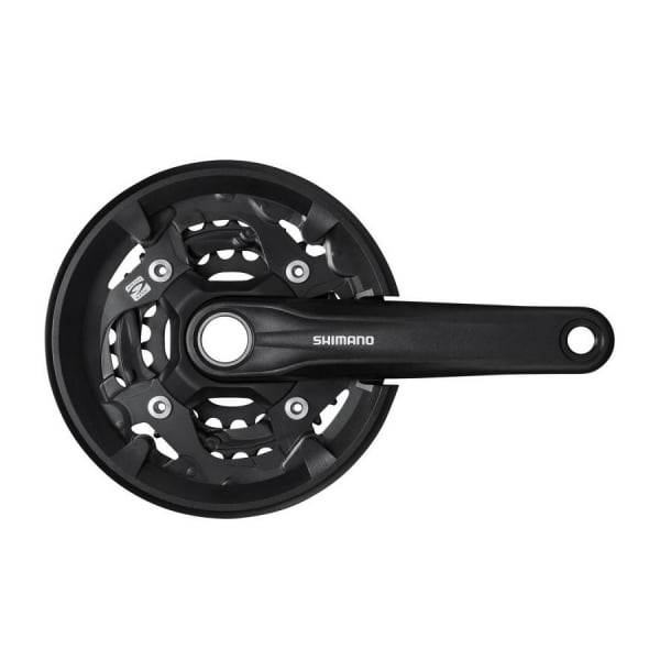 Комплект шатунов SHIMANO FC-MT210-2, 46/30 зуба, 2х9 скор.,170 мм, с пластиковой защитой, алюминий