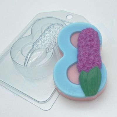 Пластиковая форма для мыла и шоколада 8 Марта - Гиацинт